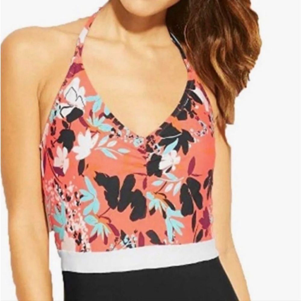 Sea Angel halter floral one piece swimsuit size 1X